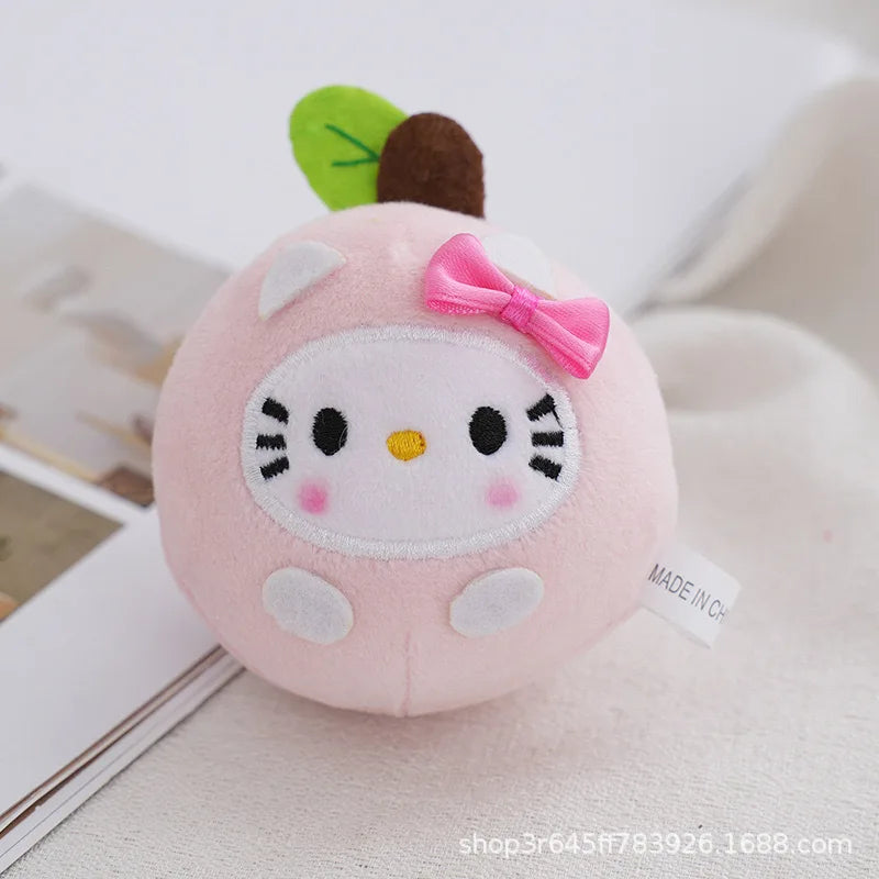 Sanrio My Melody Hello Kitty Plush Keychain Doll Cartoon Backpack Decoration Car Keys Pendant Girls Christmas Halloween Gifts