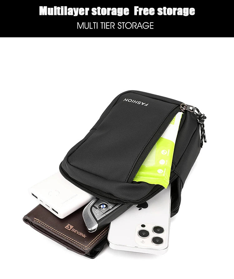 2023 Men's Bag Fashion Oxford Small Casual Men Mini Handbags Male Cross body Shoulder Messenger Bags For Men Purses and Handbags