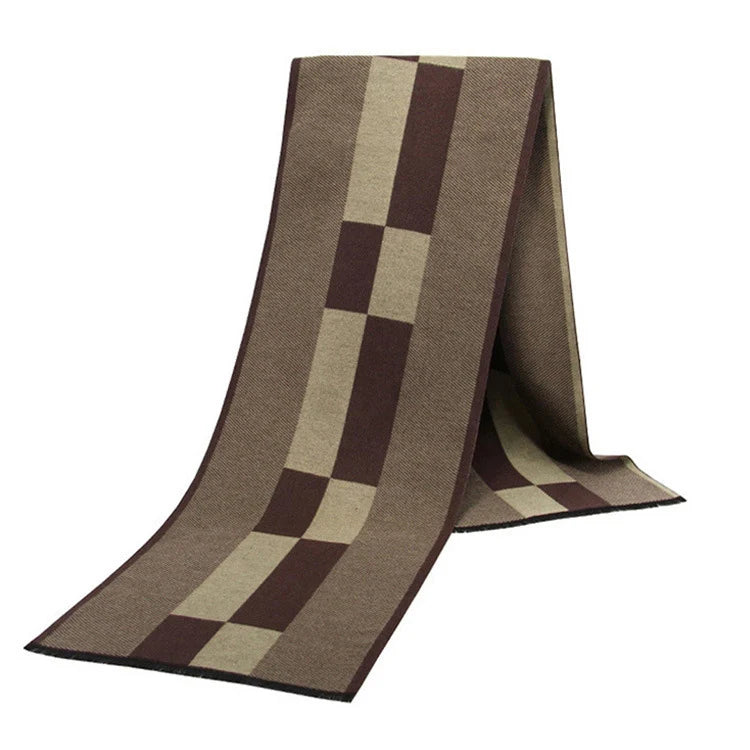 Men Scarf For Man Winter Copy Cashmere Shawl Luxury Brand Scarf Soft Keep Warm Outdoor Grey Knit Neckerchief Men Shawl Wrap Gift