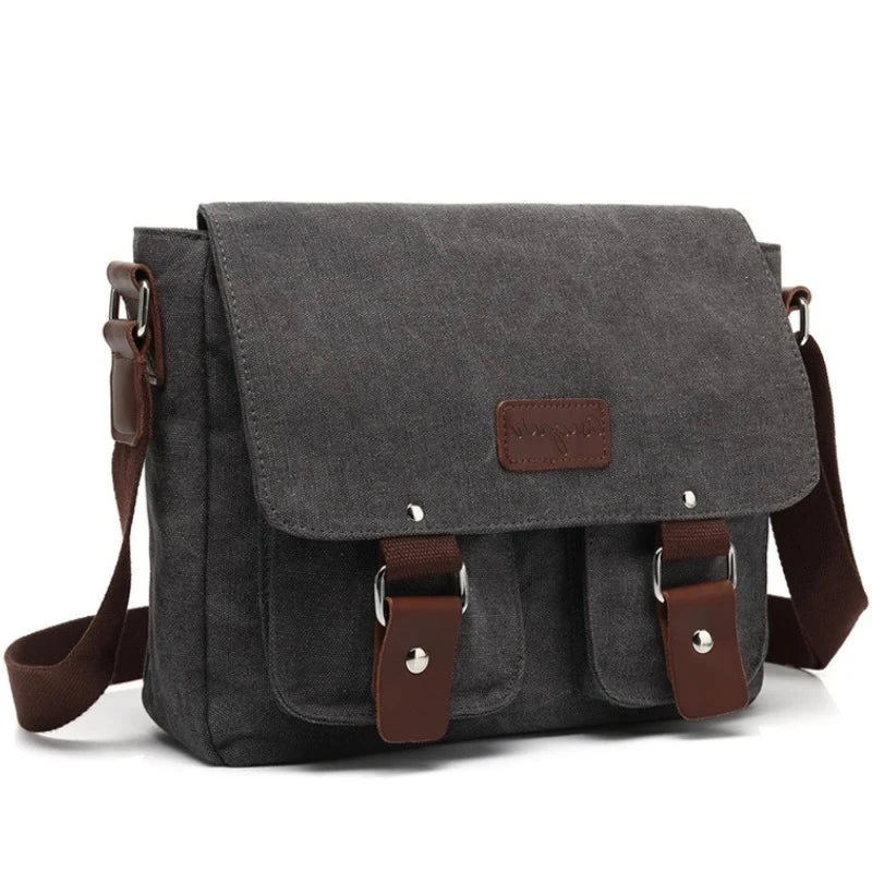 New Fashion Men Vintage Canvas Bag Casual Crossbody Bag for Men Messenger Bag Man Travel Shoulder Bags