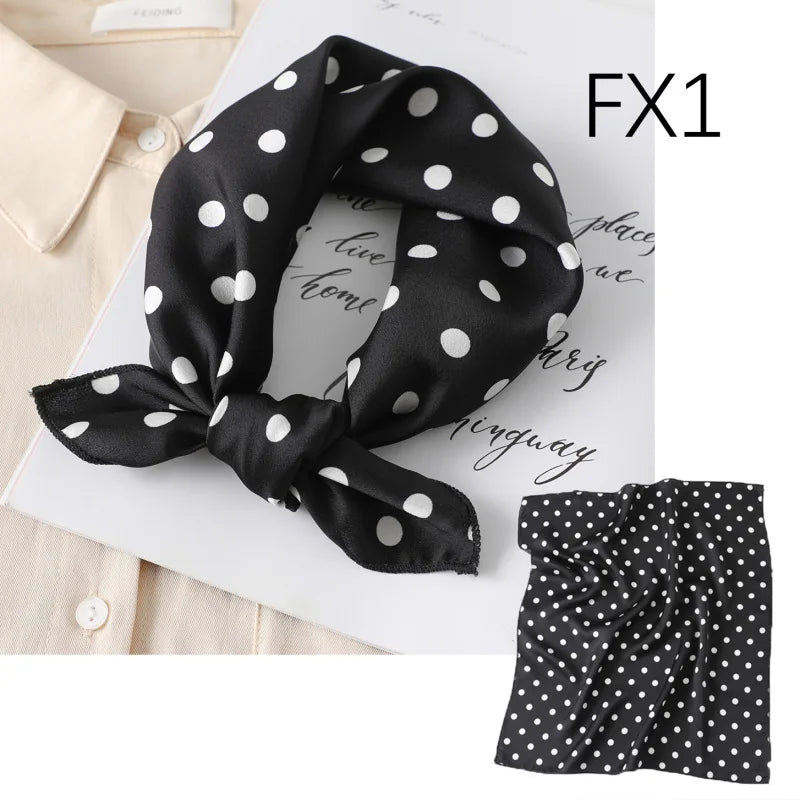 Women scarf  50*50cm Square Skinny Retro Head small size silk hair scarves NeckerChief office lady print shawls foulard