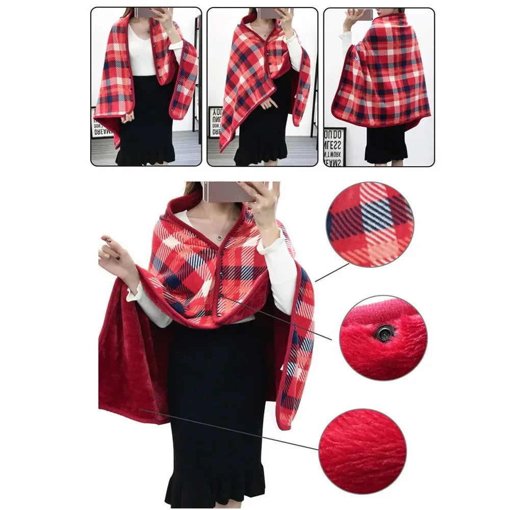 Lady Multifunction Doublelayer Tartan Plaid Blanket Scarf Wrap Shawl Winter Warm шарф женский Elegant Womens Shawl Scarf Winter