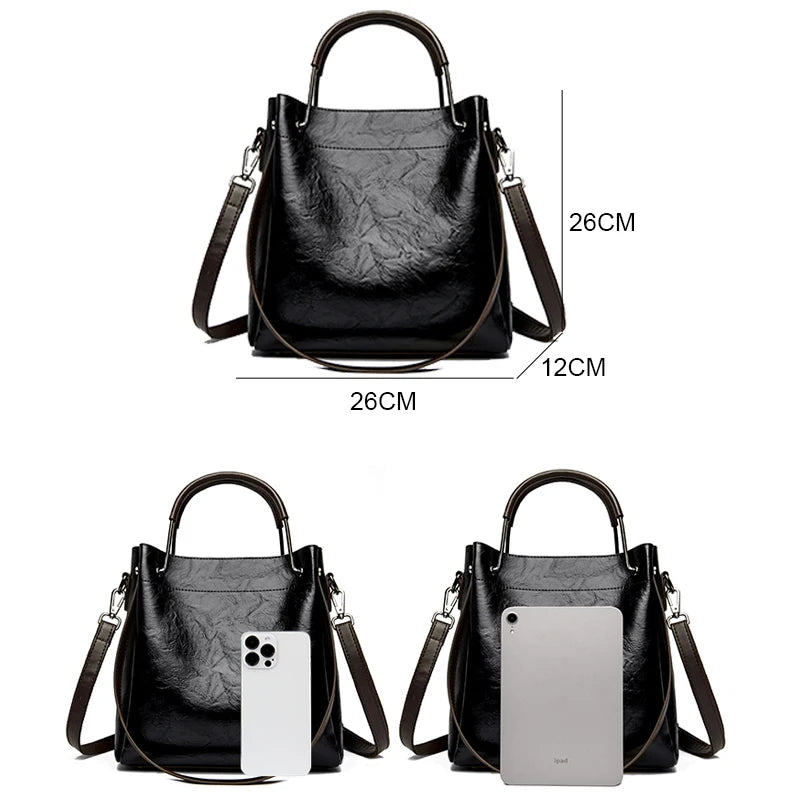 Luxury Handbags Woman Bags Designer Big Shoulder Bags for Women's 2024 Trendy Large Capacity Ladies Leather Hand Casual Tote Bag