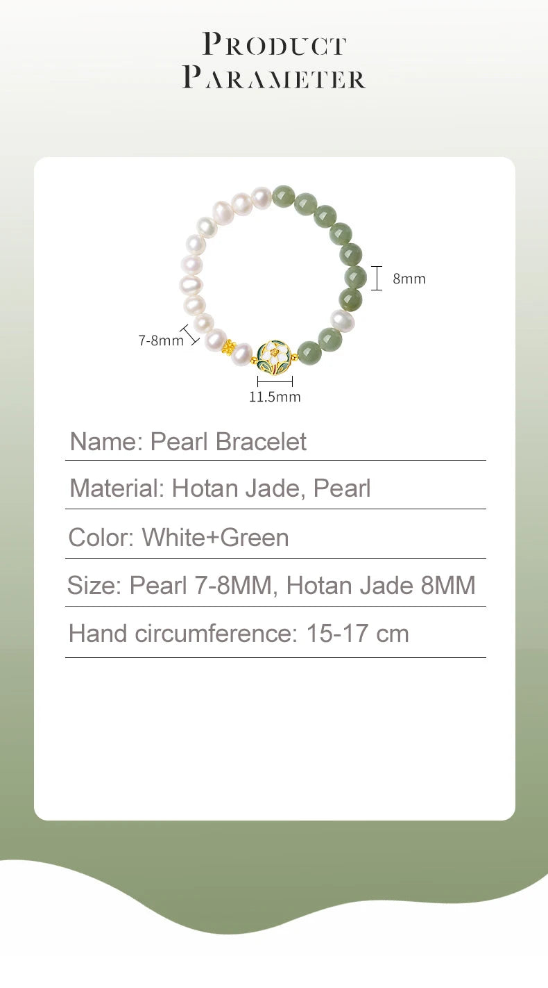 Women's Handmade Bracelet Round Beads With S925 Silver Gold-Plated Enamel - Multiple Styles Straight For Birthday Gift