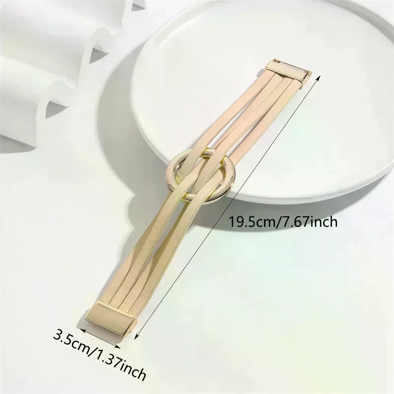 Leather Bracelets For Women 2026 Fashion Bracelets & Bangles Elegant Multilayer Wide Wrap Bracelet Female Jewelry Gift