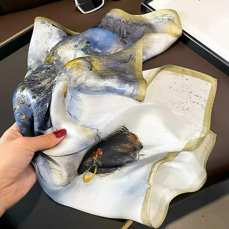 وشاح حريري طبيعي 100%، شال نسائي، أوشحة، أوشحة نسائية، أوشحة، أوشحة جديدة للرقبة والشعر، شال صغير للمكتب، شال باشمينا، حجاب نسائي، باندانا