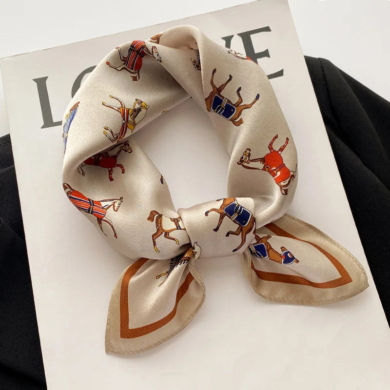 100% Real Silk Scarf Women Shawls Wraps Ladies Foulard Scarves New Neck Hair Small Office Pashmina Female Hijab Bandana шарфи