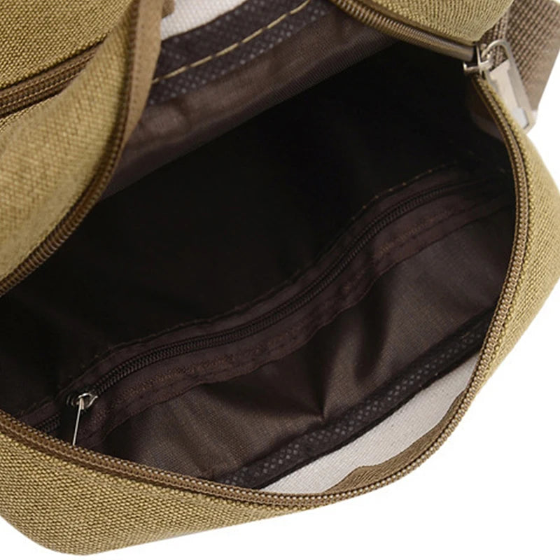 Men's Fashion Canvas Small Bag Casual Men Mini Handbags Male Crossbody Shoulder Messenger Bags For Men Business Sidebag