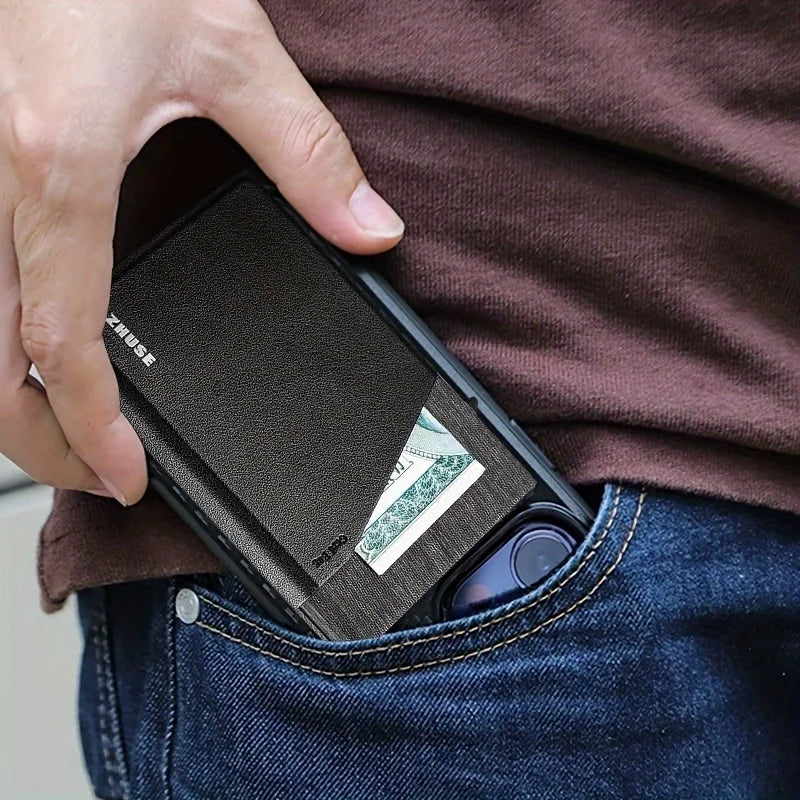 Slim Wallet for Men - Minimalist Mens Wallet Pop up Card Holder with RFID Blocking and Money Pocket Wallets Stealth Wallet Gifts