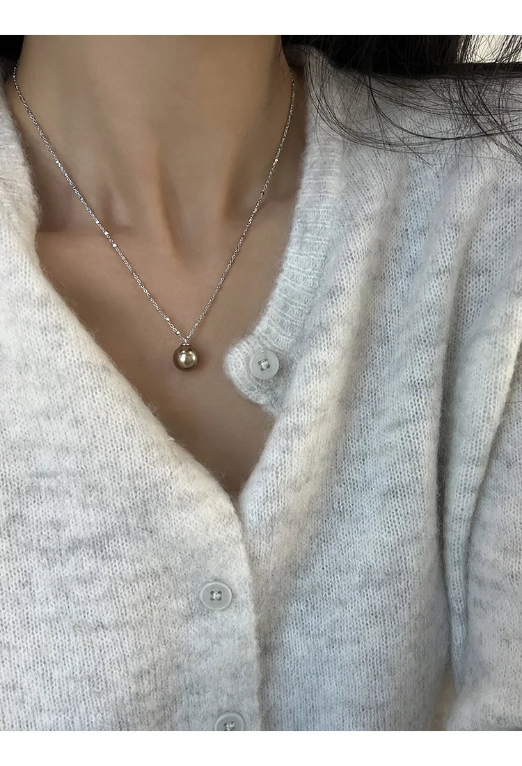 Pearl Necklace for Women 2025 New Style Simple Temperament Collarbone Chain Niche High-end Feeling