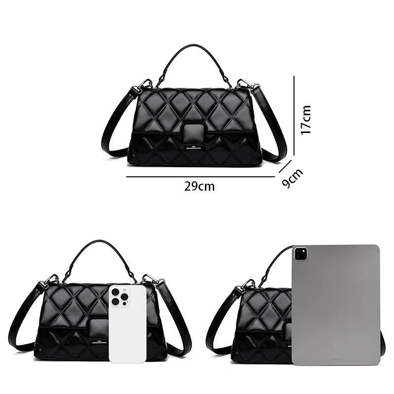 Fashionable Women Handbag Retro Trendy Women's Shoulder Bag High Quality Soft Leather Women's Square Bags Famous Designer Wallet