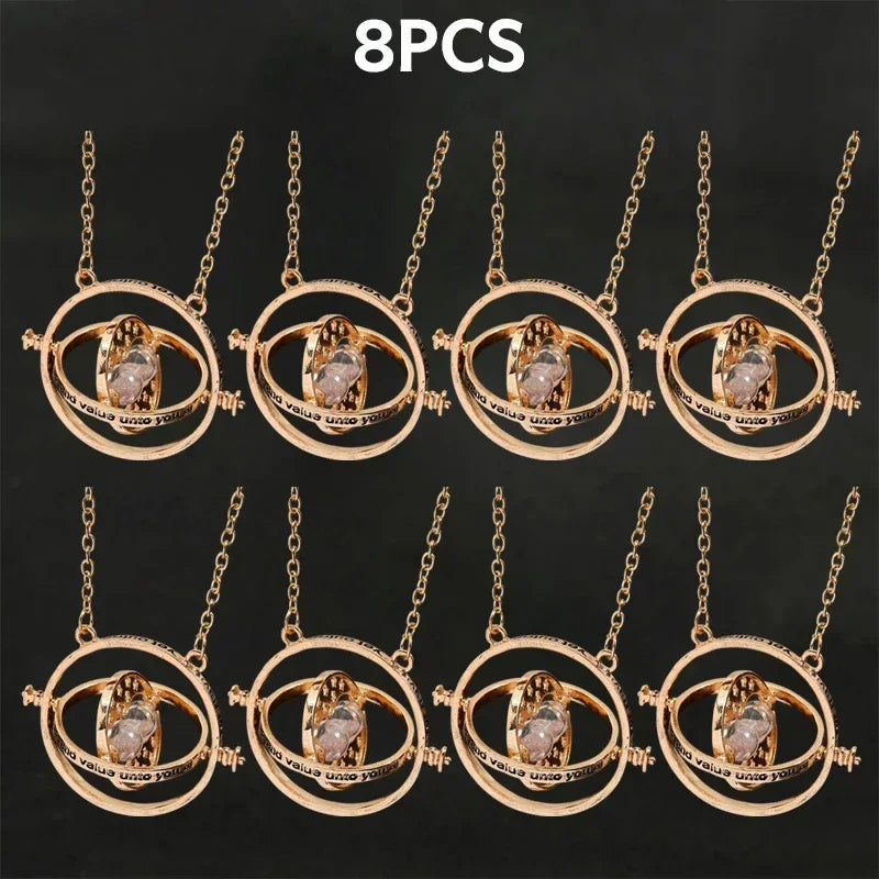 New Creative Accessories Hot Selling Time Converter Hourglass Necklace Earrings Series Sweater Chain Decoration Gift