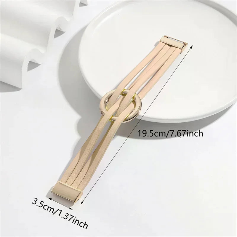 Leather Bracelets For Women 2026 Fashion Bracelets & Bangles Elegant Multilayer Wide Wrap Bracelet Female Jewelry Gift