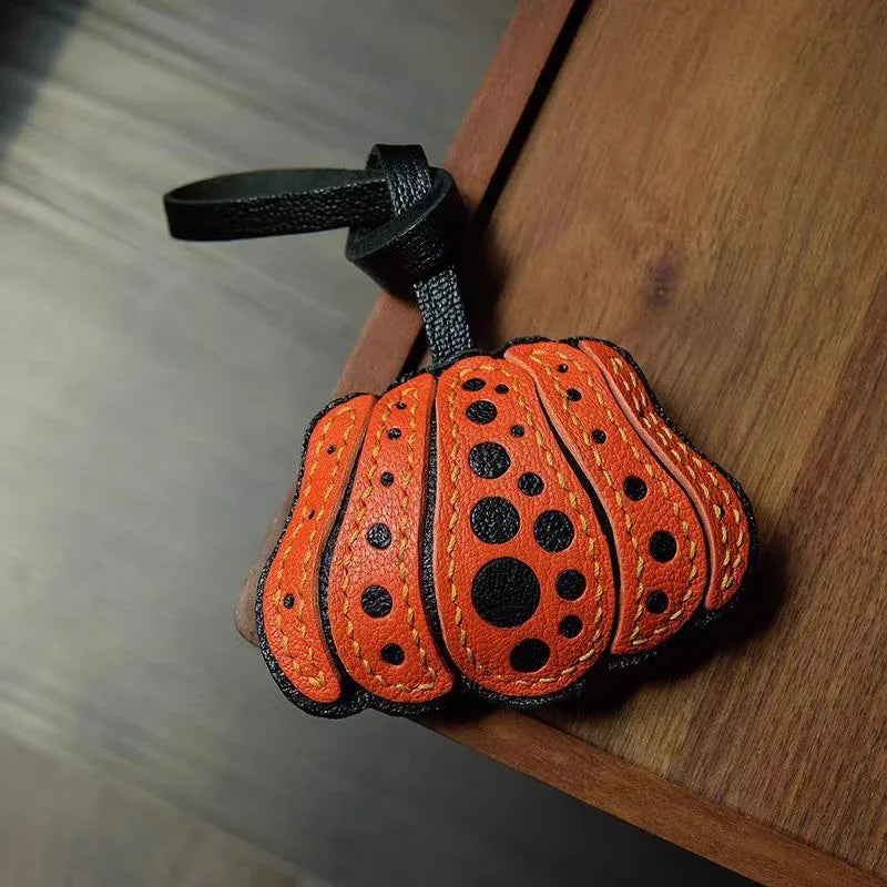 Luxury Design Genuine Leather Handmade Pendant Bag Accessories Cute Car Hangings Keychain Bag Charms Cute Animal Bag Decorations
