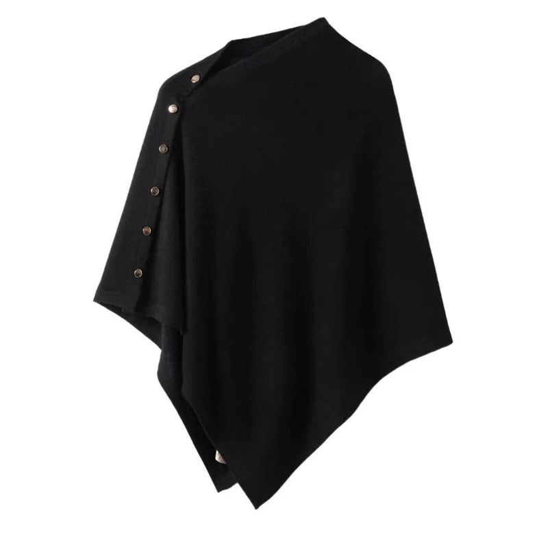 2025 New Large Shawl for Womens Spring and Autumn Fashion Versatile Diagonal Buckle Loose High-end Cape Knitted Shawls