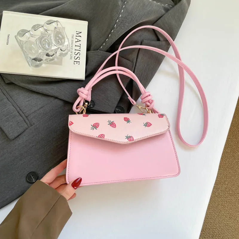 Fashion handbag women's personality early spring new simple fashion trendy printing casual messenger niche small square bag