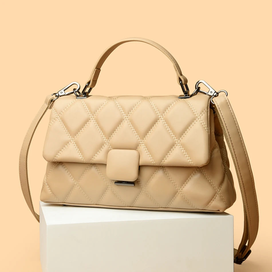 Fashionable Women Handbag Retro Trendy Women's Shoulder Bag High Quality Soft Leather Women's Square Bags Famous Designer Wallet