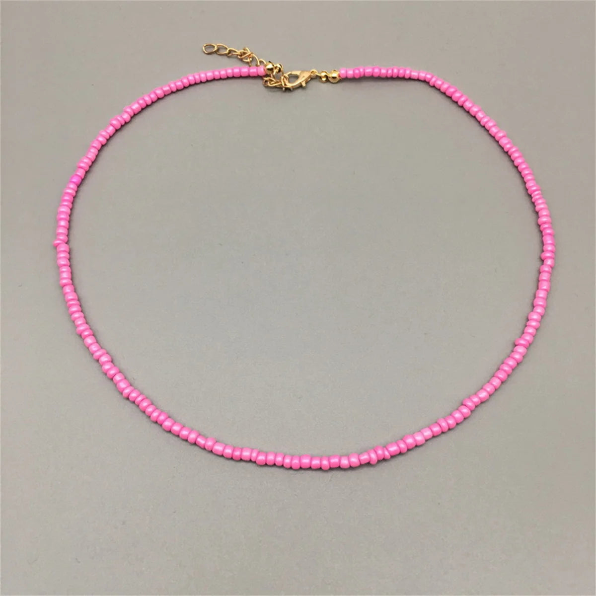 Handmade Necklace for Girl and Women Colorful Seed Beads Cute Romantic Choker Jewelry Gift Friend White Black Fashion Necklace