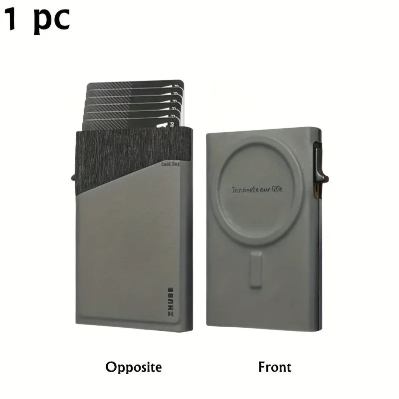 Slim Wallet for Men - Minimalist Mens Wallet Pop up Card Holder with RFID Blocking and Money Pocket Wallets Stealth Wallet Gifts