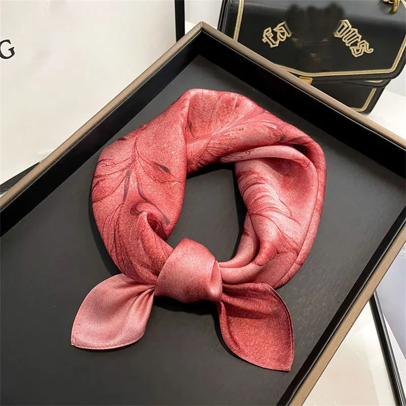 100% Real Silk Scarf Women Shawls Wraps Ladies Foulard Scarves New Neck Hair Small Office Pashmina Female Hijab Bandana шарфи