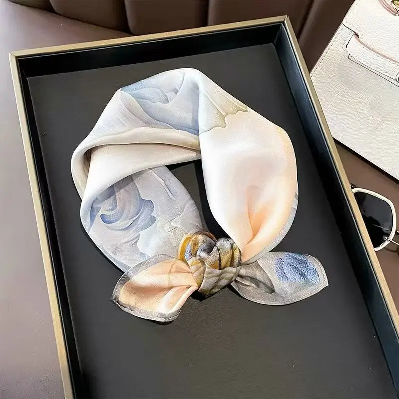 وشاح حريري طبيعي 100%، شال نسائي، أوشحة، أوشحة نسائية، أوشحة، أوشحة جديدة للرقبة والشعر، شال صغير للمكتب، شال باشمينا، حجاب نسائي، باندانا