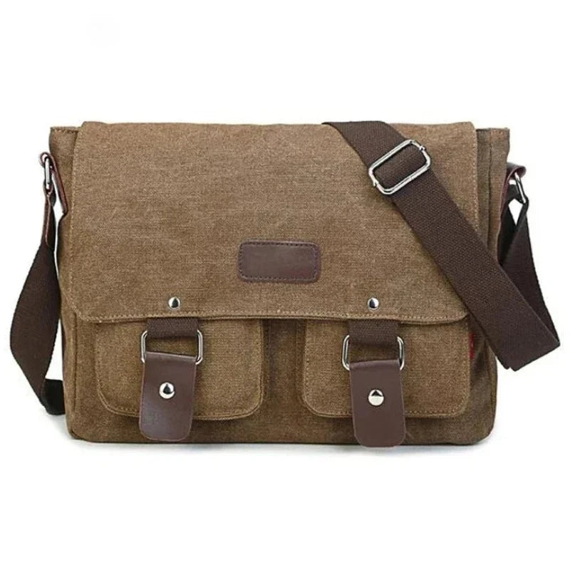 New Fashion Men Vintage Canvas Bag Casual Crossbody Bag for Men Messenger Bag Man Travel Shoulder Bags