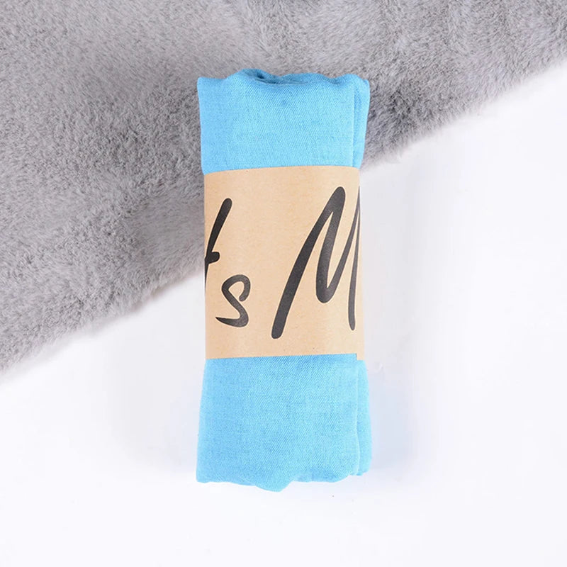 Women's Windproof Scarf Shawl Wearable Blanket Luxury Autumn And Winter Solid Color Cotton Warm Headscarf Gift