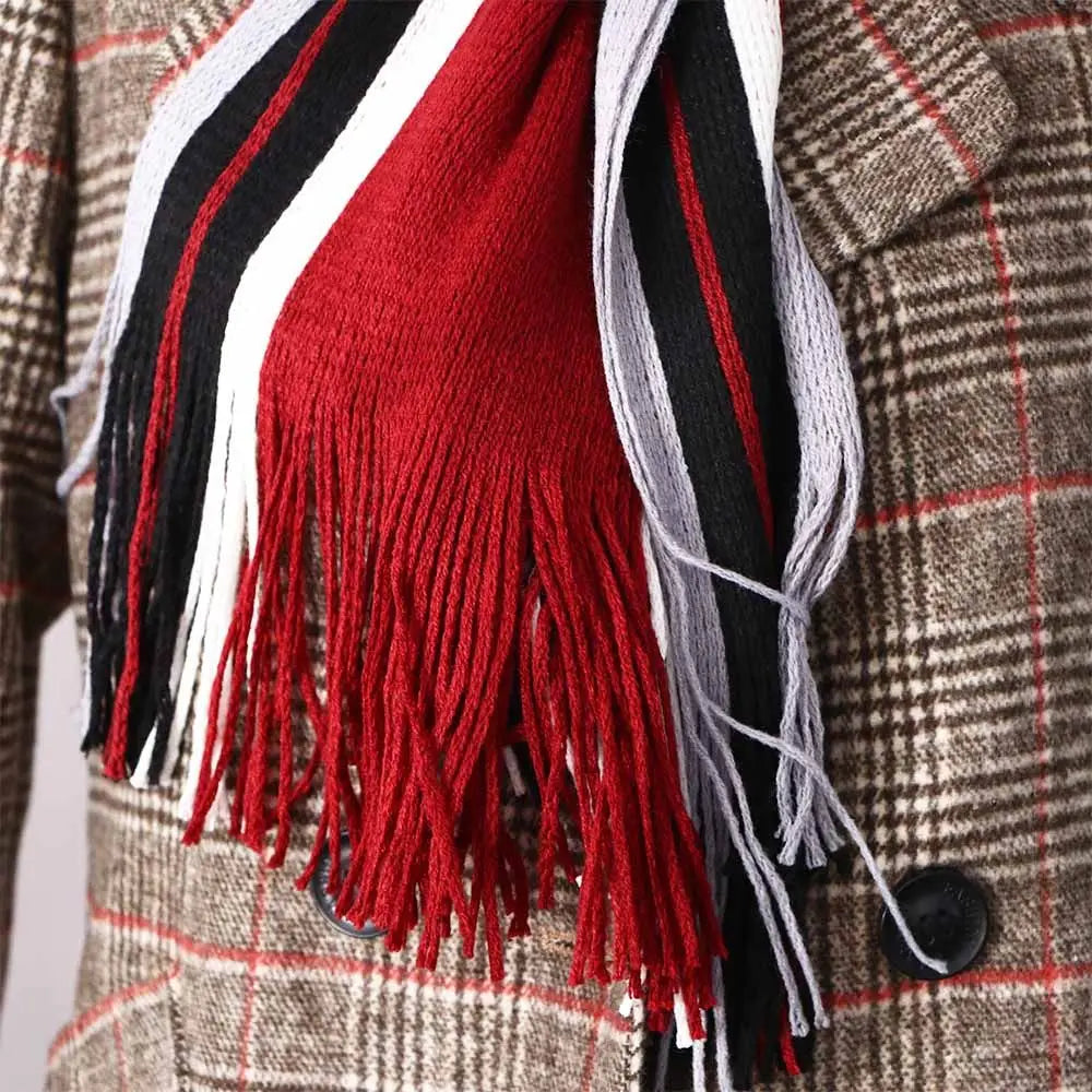 Men's Shawls Male Echarpe Business Affairs Scarves Scarves with Tassels Tassel Scarf Scarf Striped Scarf Fringed Muffler