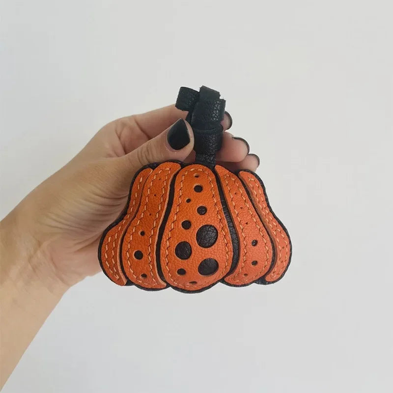 Luxury Design Genuine Leather Handmade Pendant Bag Accessories Cute Car Hangings Keychain Bag Charms Cute Animal Bag Decorations