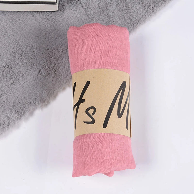 Women's Windproof Scarf Shawl Wearable Blanket Luxury Autumn And Winter Solid Color Cotton Warm Headscarf Gift