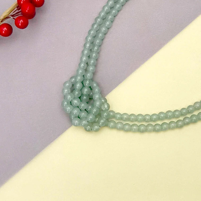Women's 2 Strand Glass Beaded Knotted Pendant Necklace for Women Everyday Wear Statement Fashion Jewelry Gifts Free Shipping