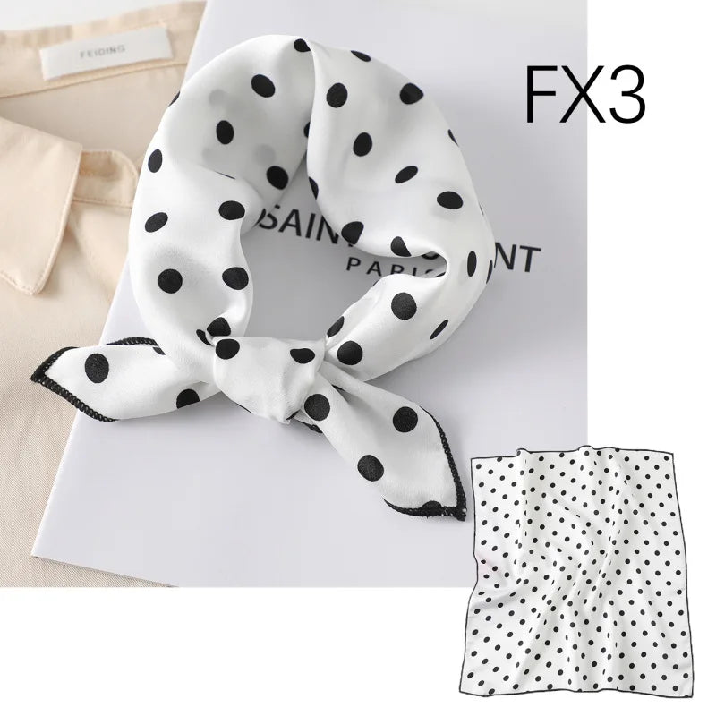 Women scarf  50*50cm Square Skinny Retro Head small size silk hair scarves NeckerChief office lady print shawls foulard