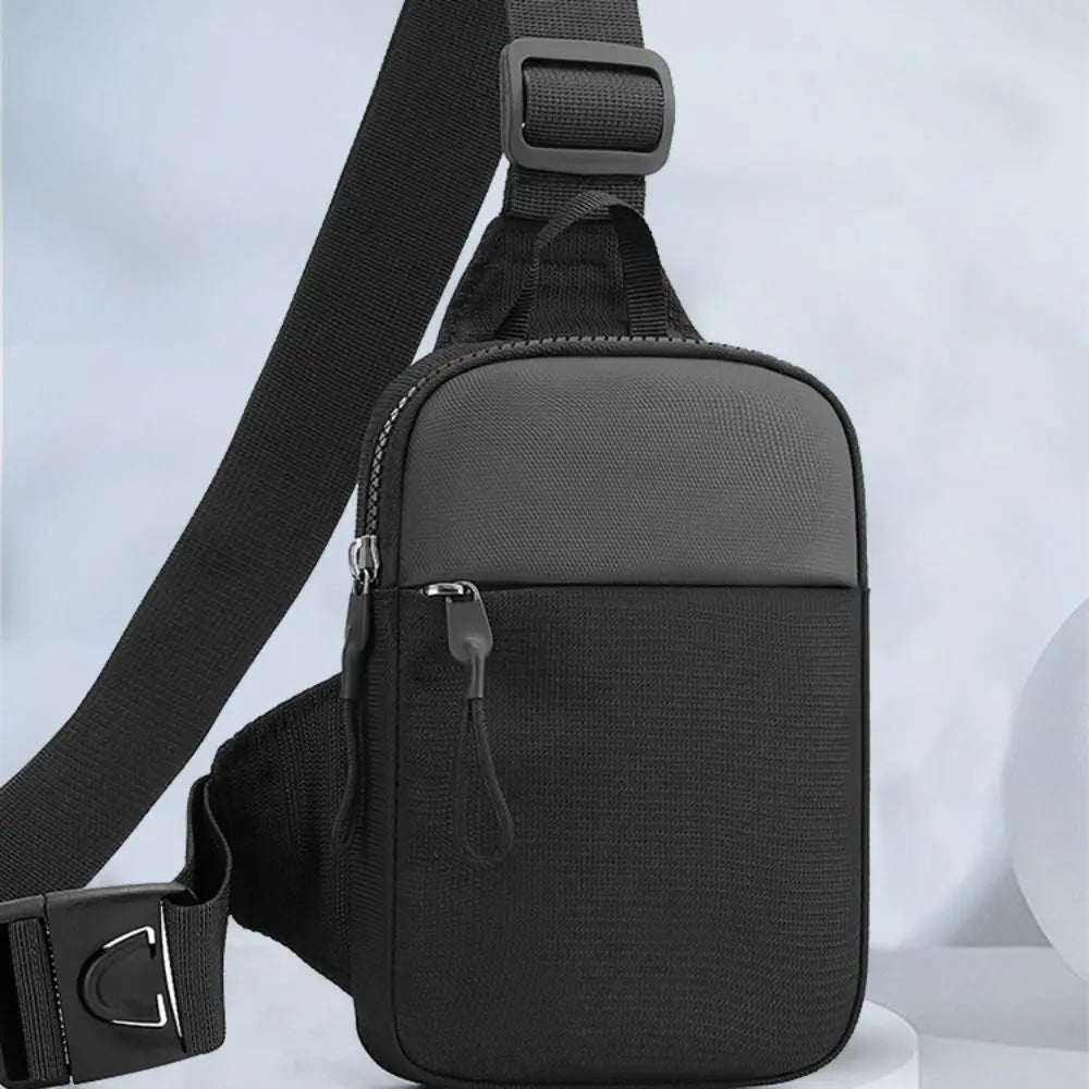 Men's Chest Bag Fashion Small Canvas Shoulder Crossbody Bags for Man Mini Cloth Sling Sport Cross Phone Male Handbag