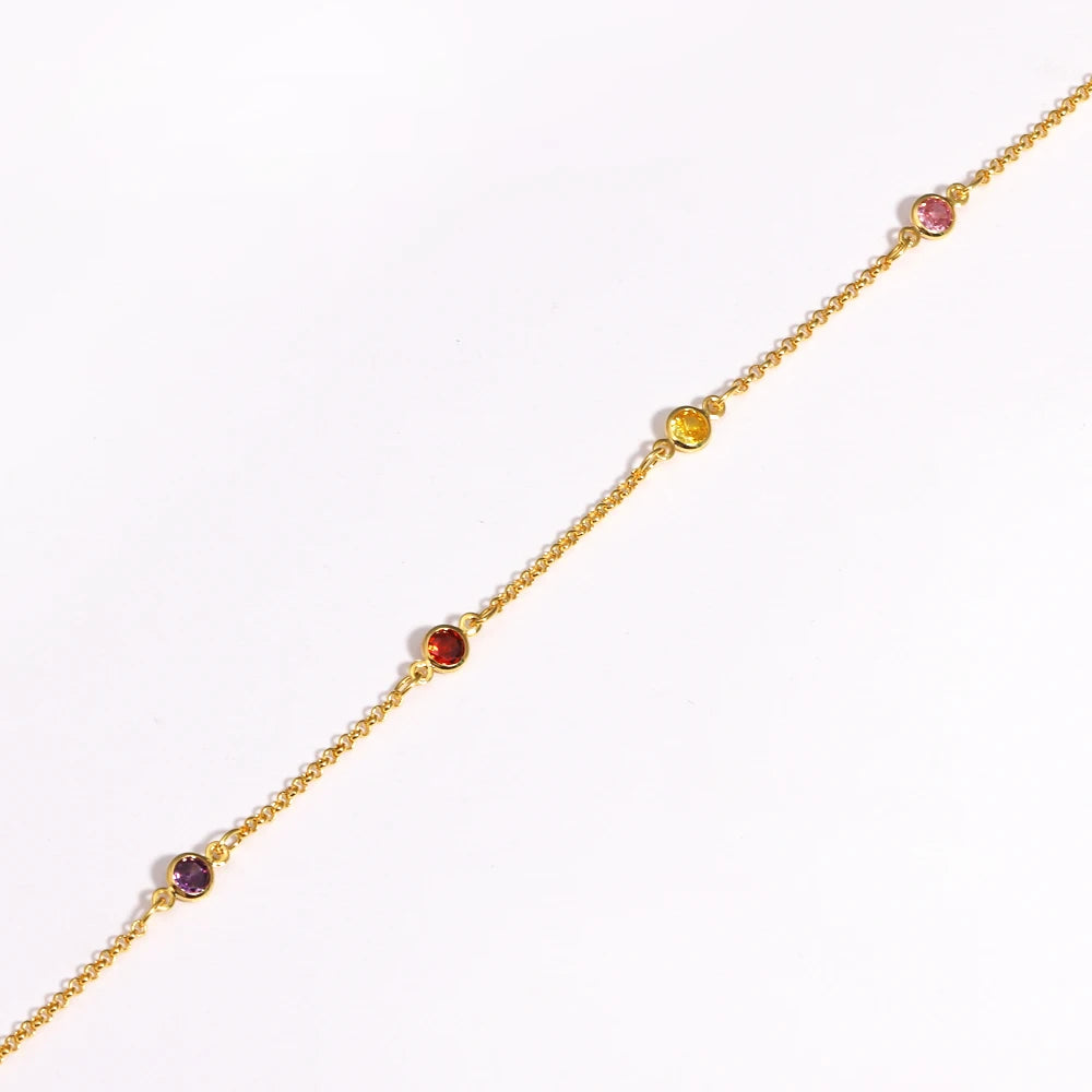 Elegant Zirconia Necklace 18K Gold for Women Colorful Zircon necklace Jewelry Fashionable Accessory for Ladies Golde necklace