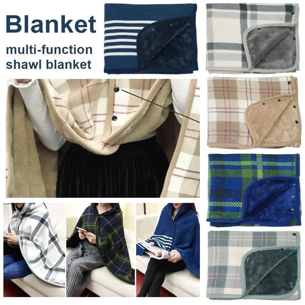 Lady Multifunction Doublelayer Tartan Plaid Blanket Scarf Wrap Shawl Winter Warm шарф женский Elegant Womens Shawl Scarf Winter