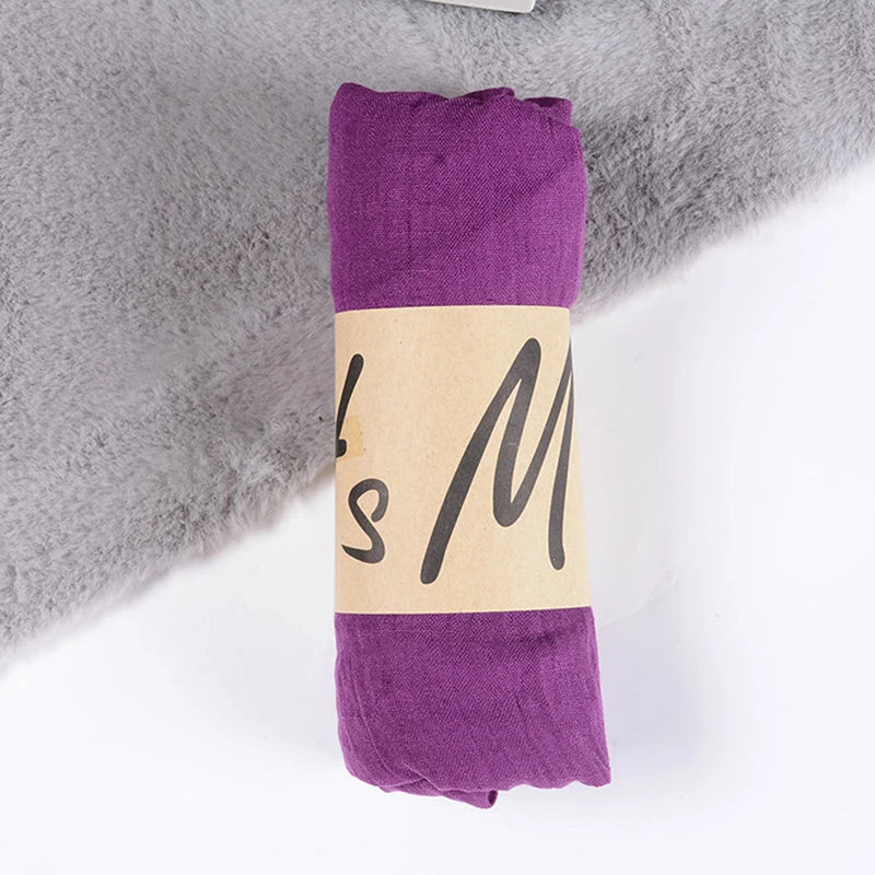 Women's Windproof Scarf Shawl Wearable Blanket Luxury Autumn And Winter Solid Color Cotton Warm Headscarf Gift