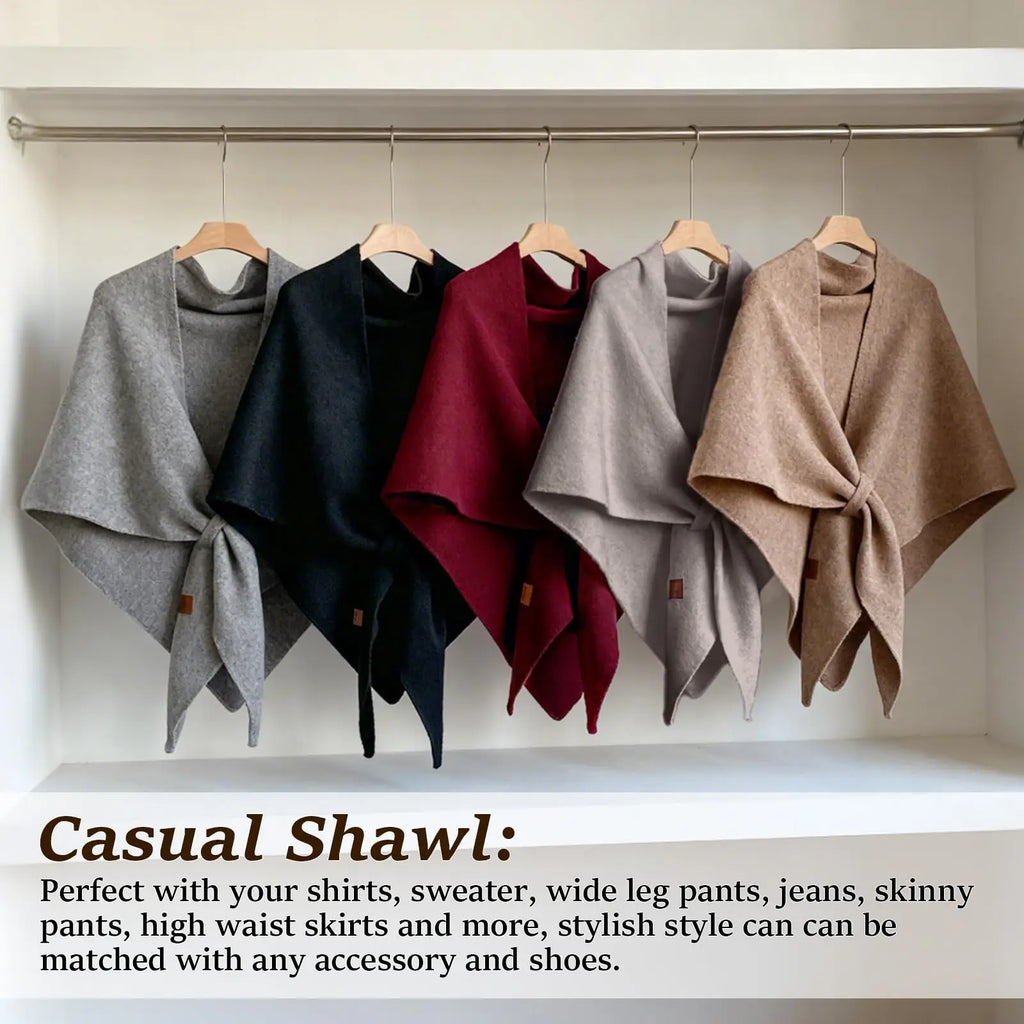 Winter Shawl for Women Elegant Retro Triangle Knitted Scarf Shawl Cardigan Single Shoulder Top Sweater Fashion Versatile Shawl