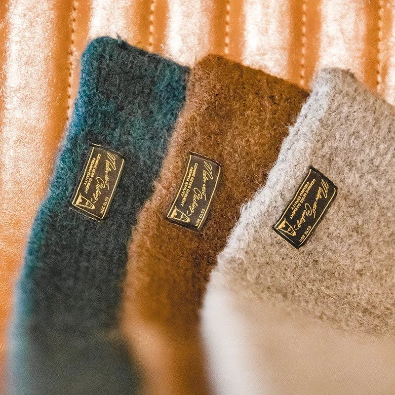 Maden Workwear Japanese Sle Retro Knitted Scarf Windproof Warm Woolen Men's Women's  Color Ne Warmer Autumn Winter