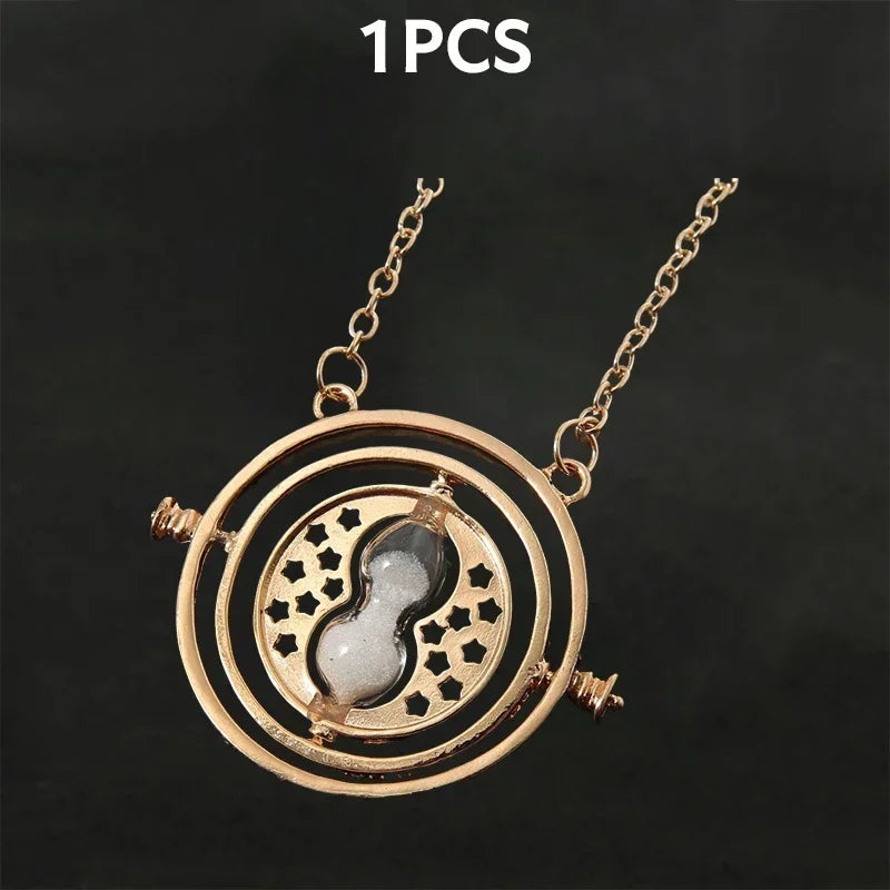 New Creative Accessories Hot Selling Time Converter Hourglass Necklace Earrings Series Sweater Chain Decoration Gift