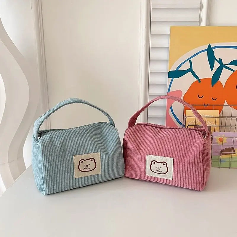 Cosmetic Bags for Women Plush Cute Handbag Summer Fashion Soft Comfortable Large Capacity Trendy Handbag for Women With Handle