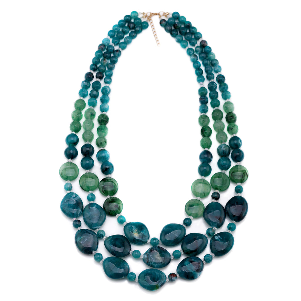 New Handmade Beaded Necklace for Women Multi-layers String Larger Size Bib Statement Necklaces Party Wedding Accessory