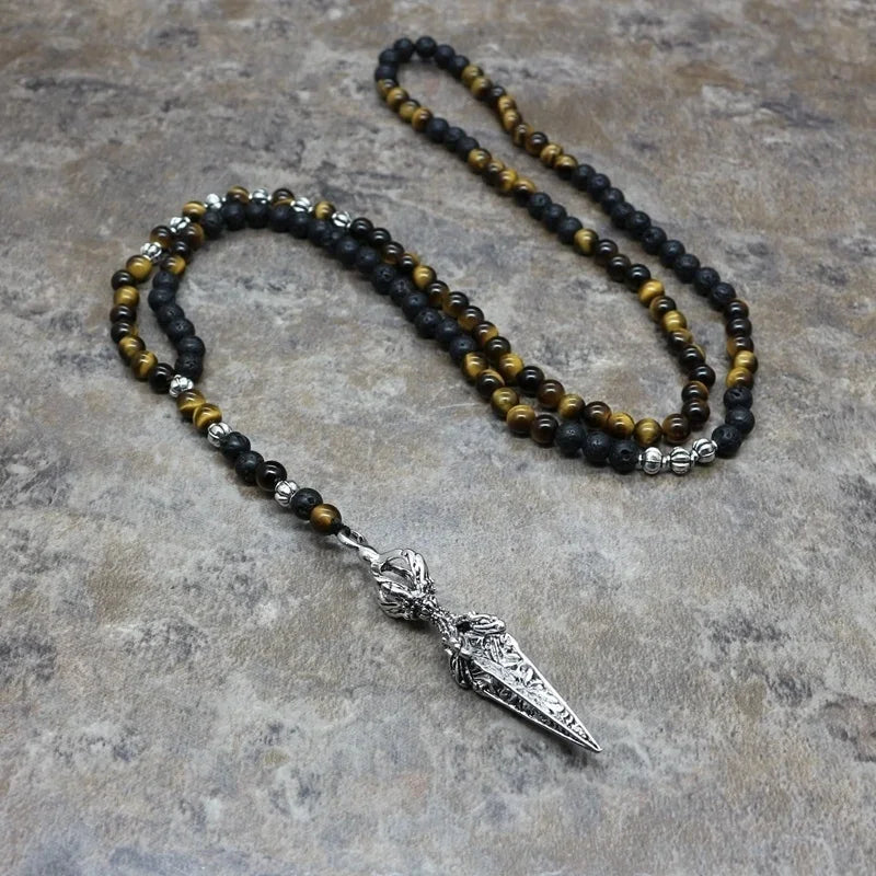 European and American Fashion Trends Personalized Beaded Pendant Necklace Accessories Men's and Women's Jewelry