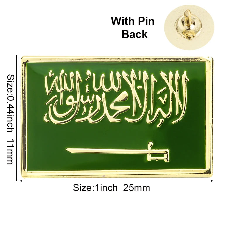 Saudi Arabia Flag Badge Flag Laple Pin Badges Flag Brooch