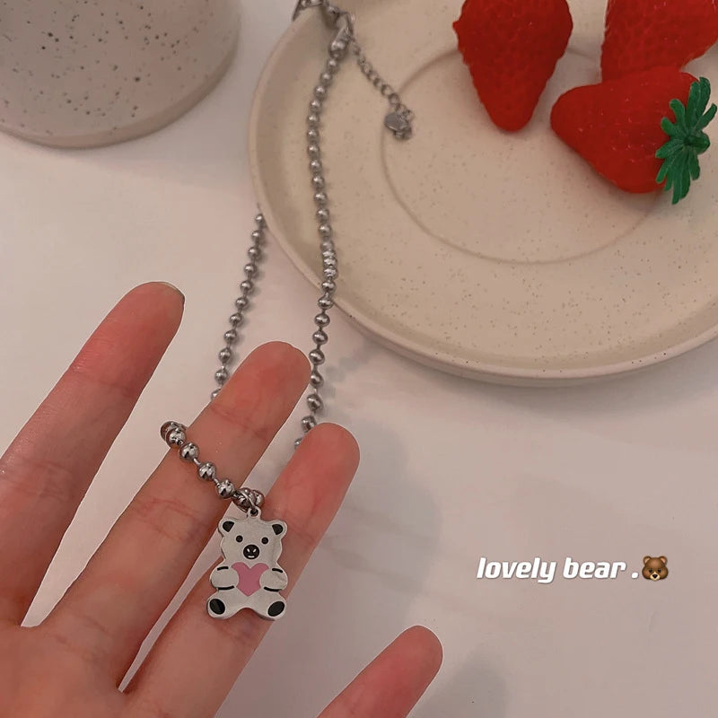 Necklace For Women Cute Girls Animal Sweet Heart Butterfly Fashion Party Rap Gummy Bears Blade