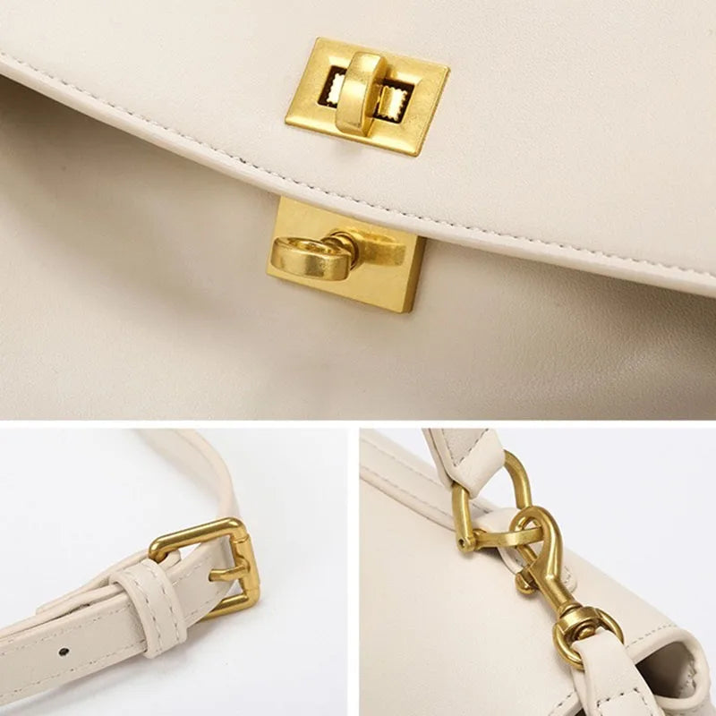 Fashionable Women's Bags, Textured Shoulder Bags, Large-Capacity Tote Bags, High-End Commuter Bags, Water-Repellent Crossbody Bags, Solid Color Handbags, Horizontal Square Casual Bags