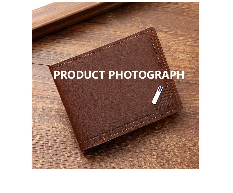 Slim Wallets for Men Rfid Blocking Money Clip Men's Youth Luxury Short Leather Card Holder Thin Minimalist Bifold Man Wallet