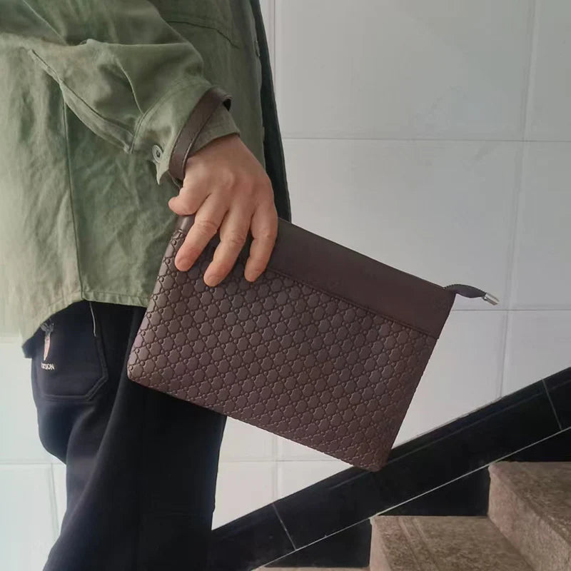 Fashion Business Men Day Clutch Phone Bag High Quality PU Leather Money Handbag Fashion Clutch Bags Casual Male Cardholder Case