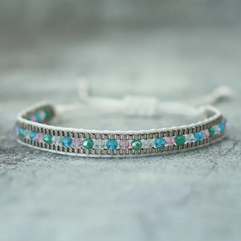 Bohemian String Bracelet For Women Girlfriend Handmade Irregular Seed Beads Braslet Lucky Red Braclet Beach Leisure Braclet Gift