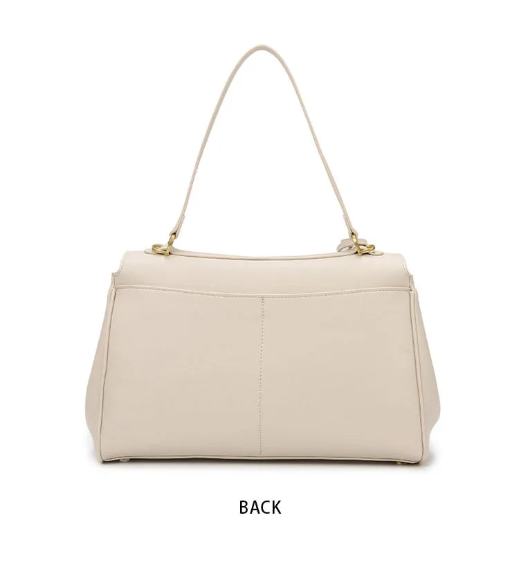 Fashionable Women's Bags, Textured Shoulder Bags, Large-Capacity Tote Bags, High-End Commuter Bags, Water-Repellent Crossbody Bags, Solid Color Handbags, Horizontal Square Casual Bags