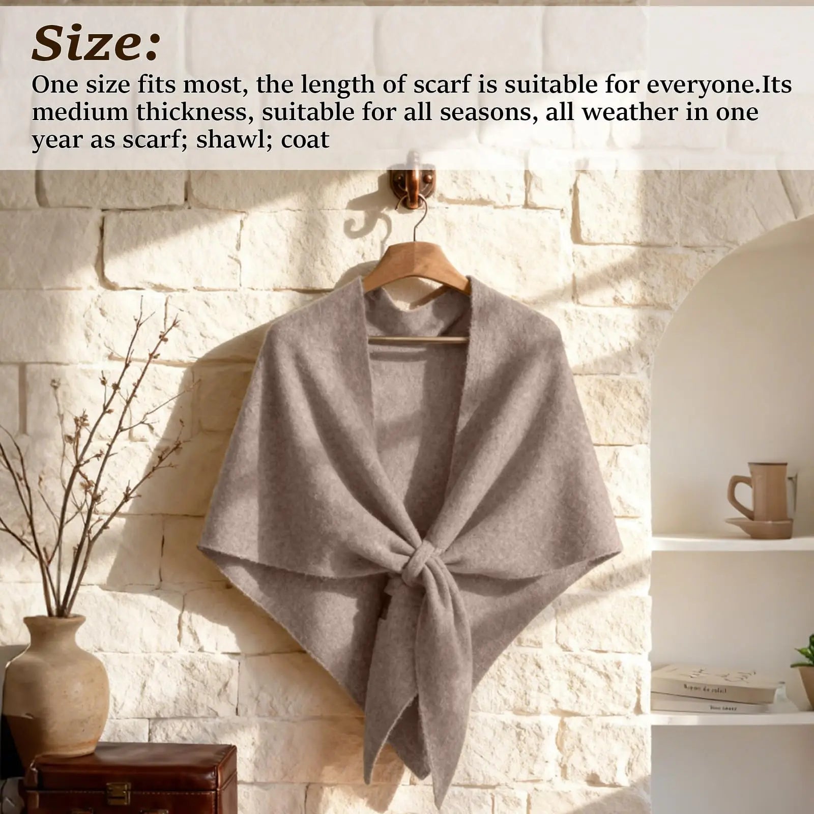 Winter Shawl for Women Elegant Retro Triangle Knitted Scarf Shawl Cardigan Single Shoulder Top Sweater Fashion Versatile Shawl